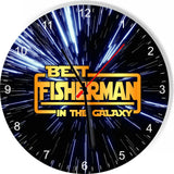 Best Fisherman in the Star Galaxy Wars Space Kitchen Living room Wall Clock