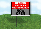 SPORTS REGISTRATION RED SILVER SPRING Yard Sign with Stand LAWN SIGN