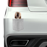 Afghan Hound Dog in pocket Fridge Car Magnet Bumper Sticker App size 4"x7"