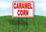 CARAMEL CORN RED Plastic Yard Sign ROAD SIGN with Stand