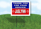 JASLYNN THANK YOU SERVICE 18 in x 24 in Yard Sign Road Sign with Stand