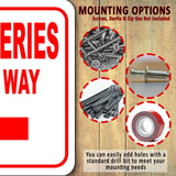 DELIVERIES THIS WAY DIRECTIONAL RED 8 Arrow Variations Aluminum composite sign