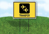 TRANSFER YELLOW Yard Sign Road with Stand LAWN SIGN