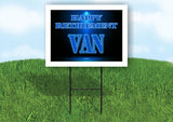 VAN RETIREMENT BLUE 18 in x 24 in Yard Sign Road Sign with Stand