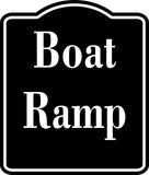 Boat Ramp BLACK  Aluminum Composite Sign