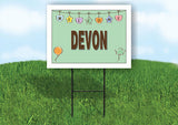 DEVON WELCOME BABY GREEN  18 in x 24 in Yard Sign Road Sign with Stand