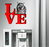 Alaskan Malamute Love Park Cute Dog Fridge Refrigerator Car Magnet