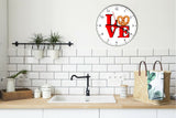 I Love Pretzels Love Park Funny Kitchen Living room Wall Clock