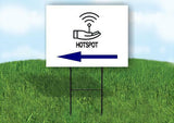 HOTSPOT  BLUE ARROW LEFT Yard Sign Road with Stand LAWN SIGN Single sided
