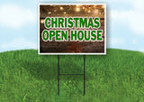 CHRISTMAS OPEN HOUSE Yard Sign with Stand LAWN SIGN