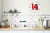 Chocolate Lab Park Cute Puppy Dog kitchen living room Wall Clock