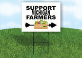 MICHIGAN SUPPORT FARMERS RIGHT ARROW Yard Sign w Stand LAWN  SIGN Single