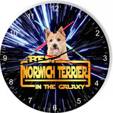 Best Norwich Terrier Dog Galaxy Wars Space Star Kitchen Livingroom Wall Clock