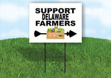 DELAWARE SUPPORT FARMERS RIGHT ARROW Yard Sign w Stand LAWN  SIGN Single