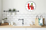 I Love Pineapple Love Park Funny Kitchen Living room Wall Clock