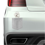 Poodle Dog in pocket Fridge Car Magnet Bumper Sticker App size 4"x7"