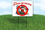 Sorry No Trick or Treating Yard Sign Road with Stand LAWN SIGN