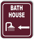 BATH HOUSE DIRECTIONAL ARROW TRAIL 8 Variations Metal Aluminum composite sign
