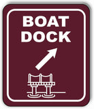 BOAT DOCK DIRECTIONAL 45 DEGREES UP RIGHT ARROW Metal Aluminum composite sign