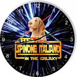 Best Spinone Italiano Dog Galaxy Wars Space Star Kitchen Living room Clock