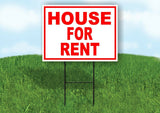 HOUSE FOR RENT RED WHITE Yard Sign Road with Stand LAWN SIGN
