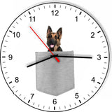 German Shepard In Your Pocket Puppy Dog kitchen living room Wall Clock