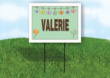 VALERIE WELCOME BABY GREEN  18 in x 24 in Yard Sign Road Sign with Stand