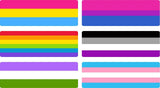 Set of 6 magnetic bumper stickers magnet LGBTQA pride flags Bisexual Pansexual