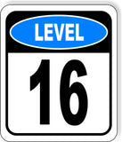 LEVEL 16 PARKING GARAGE Metal Aluminum composite sign