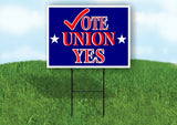 VOTE UNION YES STARS Yard Sign with Stand LAWN SIGN