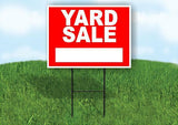 YARD SALE BLANK SPACE Plastic Yard Sign ROAD SIGN with Stand