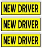 SET OF 3 NEW Driver  Car MAGNET Magnetic Bumper Sticker safety 8.25" x2.75"