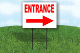 ENTRANCE RIGHT ARROW RED PARKING LOT Yard Sign ROAD SIGN with stand
