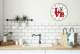 Akita Love Park Cute Puppy Dog kitchen living room Wall Clock
