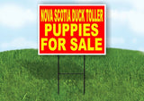 Nova Scotia Duck Toller PUPPIES FOR SALE Yard Sign Road with Stand LAWN SIGN