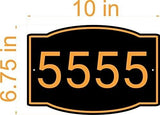 Gold and Black House Number Aluminum Composite Sign