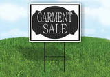 GARMENT SALE BLACK TAG Yard Sign with Stand LAWN SIGN