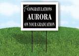 AURORA CONGRATULATIONS GRADUATION 18 in x 24 in Yard Sign Road Sign with Stand