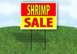 SHRIMP SEAFOOD SALE RED YELLOW Yard Sign Road with Stand LAWN SIGN