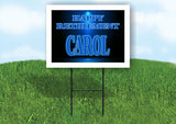 CAROL RETIREMENT BLUE 18 in x 24 in Yard Sign Road Sign with Stand