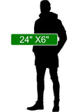 SALUKI LANE 24"x6 ALUM COMPOSITE SIGN