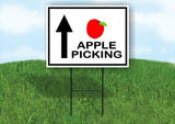 APPLE STRAIGHT  ARROW BLACK Yard Sign with Stand LAWN SIGN