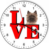 Cairn Terrier Park Cute Puppy Dog kitchen living room Wall Clock
