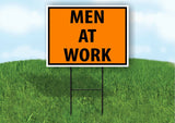 MEN AT WORK construction  SAFTY  Yard Sign Road Sign Road with Stand LAWN POSTER