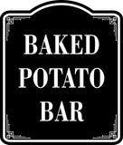 Baked Potato Bar BLACK  Aluminum Composite Sign