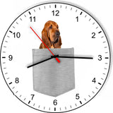 Bloodhound In Your Pocket Puppy Dog kitchen living room Wall Clock