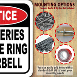 NOTICE Deliveries Please Ring Doorbell Aluminum composite outdoor sign