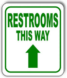 RESTROOMS THIS WAY DIRECTIONAL GREEN 8 Arrow Variations Aluminum composite sign