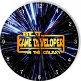 Best Game Developer in the Star Galaxy Wars Space Kitchen Living room Wall Clock