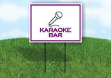 KARAOKE BAR PURPLE Yard Sign Road with Stand LAWN SIGN